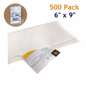 500 6x9 Clear Packing List Mailing Pouches Shipping Enclosed Envelopes Adhesive - Imagen 1 de 10
