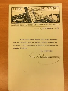 Lettera firmata da Giovanni Beltrami - Picture 1 of 1