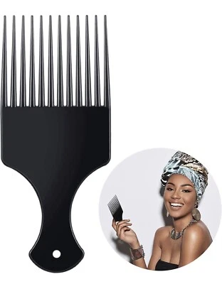 Pettine Afro Capelli, Di Plastica A Denti Larghi, Acconciatura Capelli - Immagine 1 di 4