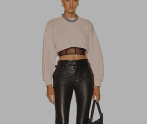 Alexander McQueen Cropped Sweatshirt-Tea Rose, Size 42, NWT - Picture 1 of 14