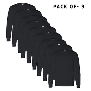 Paquete de 9 Gildan - Camiseta Larga Algodón Pesado Manga Larga 5.3 OZ Ajuste Cómodo Camiseta Larga - Imagen 1 de 5