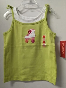 NEW GYMBOREE ROLLER SKATES LIME GREEN TANK TOP GIRLS SIZE 7  NWT - Picture 1 of 2
