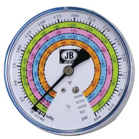 Jb Industries calibre M2-400, 4 polegadas de diâmetro, lado baixo, azul, 400 psi - Imagem 1 de 1