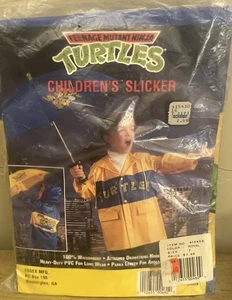 New Old Stock VTG Children’s Teenage Mutant Ninja Turtles Rain Slicker Size 7 - Foto 1 di 4
