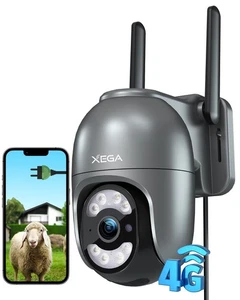 4G LTE Überwachungskamera Outdoor mit SIM Karte【24/7 Aufnahme】 2K Plug in - Bild 1 von 5
