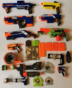 Nerf Elite & Zombie Strike Blaster Job Lot – Rough Cut, Rapidstrike, Demolisher - Picture 1 of 18