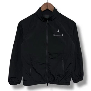 Air Jordan Youth Boys Zip Up Windbreaker Jacket Black Size Medium 17 x 22 - Picture 1 of 8