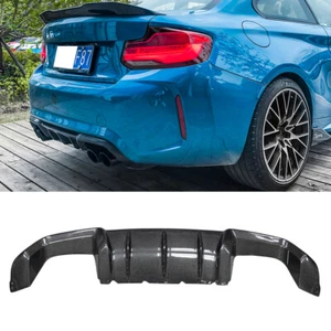 Carbon Fiber Rear Diffuser Bumper Lip Spoiler For BMW F87 M2 Coupe 2DR 2016+ - Picture 1 of 12