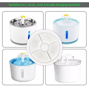 4x Filter Rund Für Haustier Katzen Hunde Wasserspender Trinkbrunnen Ersatzfilter - Bild 1 von 6