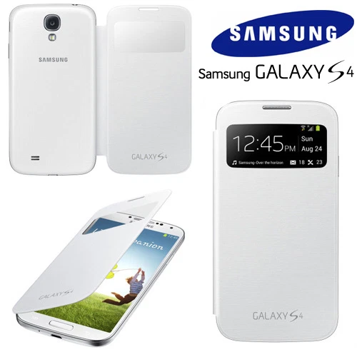 GENUINE Samsung Galaxy S4 Premium S View i9500 Original Flip Cover Case | White - Image 1 of 1
