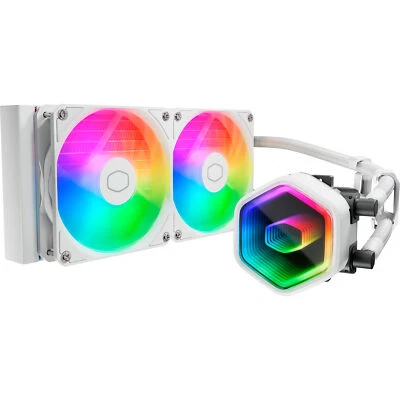 Cooler Master MasterLiquid 240 Core II ARGB White, Wasserkühlung, weiß - Bild 1 von 4