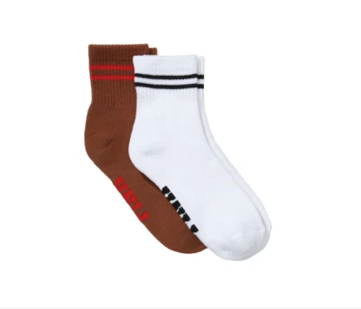 VICTORIA'S SECRET розовый четверть лодыжки носки один размер 2 упаковки новый с Ярлыками белый, коричневый - Изображение 1 из 3