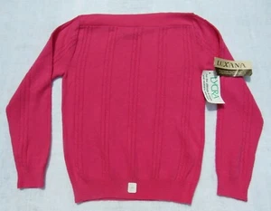 VINTAGE NEU MIT ETIKETT DIANE VON FURSTENBERG ROSA ZOPFMUSTER PULLOVER DAMEN LARGE - Bild 1 von 7