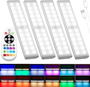 Under Cabinet Lights Wireless, 58-LED Rechargeable Motion Sensor Closet Lights w - Picture 1 of 6