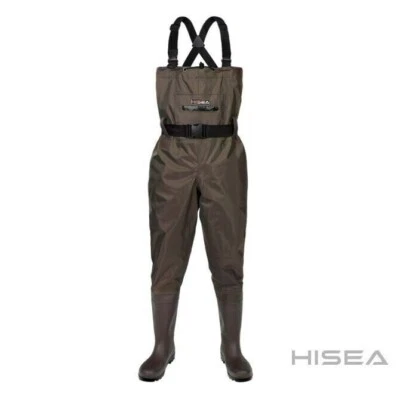 Hisea Brown PVC Fishing Waders (US Size 6M/8W) - Image 1 of 4