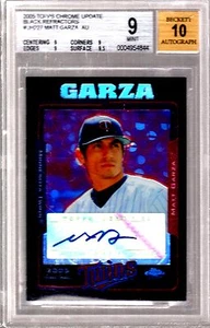 MATT GARZA RC 2005 TOPPS CHROME BLACK REFRACTOR AUTO ROOKIE #102/200  BGS 10 - Picture 1 of 5