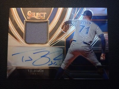 2020 Select T.J. Zeuch RELIC Blue Jays 30/209 - Image 1 of 2