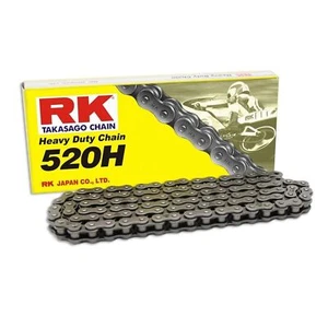 Cadena de moto RK resistente negra 520H 520-114L (34,3KN) - Imagen 1 de 1