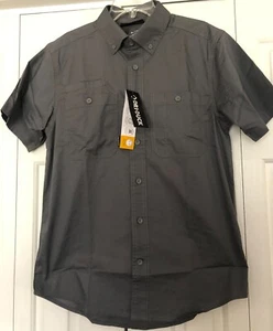 Dri Duck short sleeve shirt gray small cotton polyester teflon coated nwts - Picture 1 of 5
