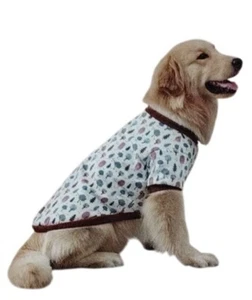 Koolaburra By UGG Dog Large Ginger Brown Print Pet Pajama Shirt - Picture 1 of 9