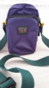 TEK Purple Shoulder Crossbody Camera Bag 2 Pockets Belt Loop Pre-owned - Picture 1 of 9