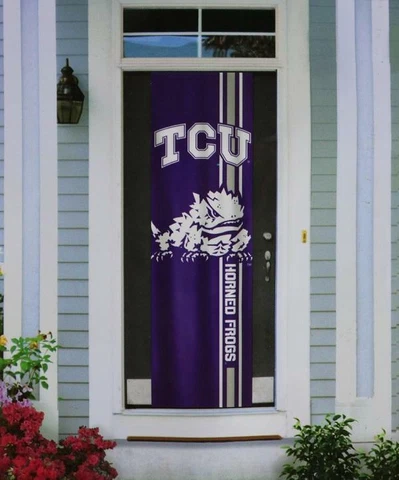 Licensed NCAA TCU Horned Frogs Door Banners Indoors/Outdoors Cover