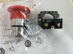 Emergency Stop Push Button Switch N/O 10A 660V ZB2 102C + BS54C - Picture 1 of 4