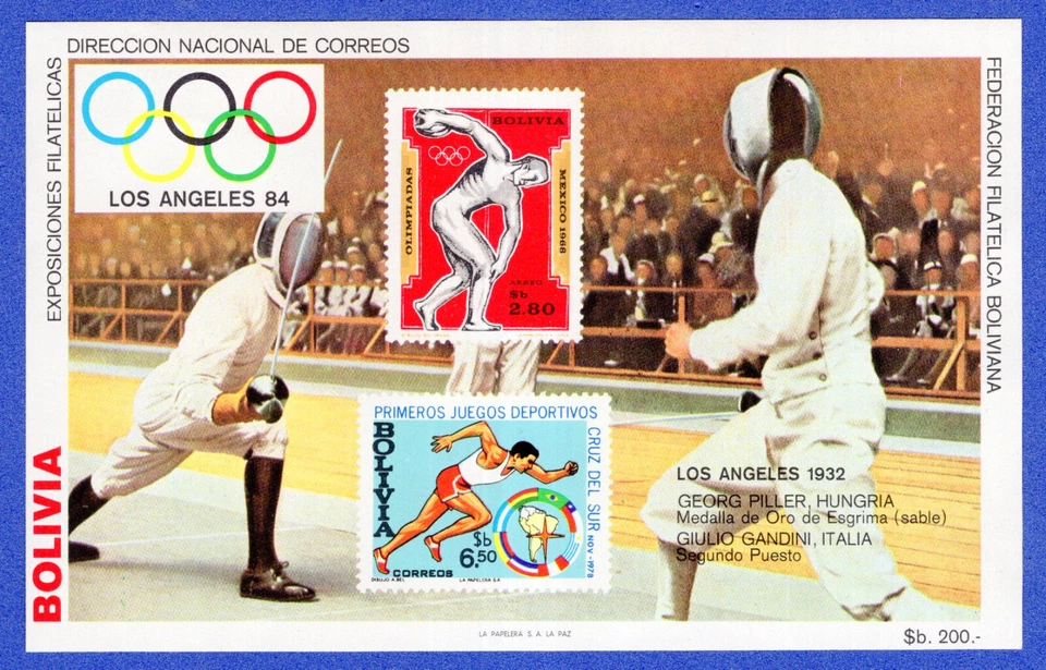BOLIVIA - OLYMPIC, MI # BL 135, MNH - Image 1 of 1