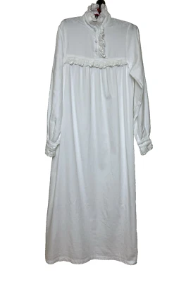 Vestido Madde Vintage Roupa de Noite Tamanho P Vitoriano Crochê Renda Cottagecore Histórico - Imagem 1 de 4