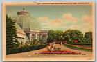Postcard c.1932 Horticultural Building Bell Isle Park Detroit Michigan U9