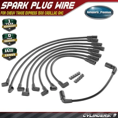 Juego de 9 cables de bujía para Chevrolet Tahoe Express 1500 96-00 Cadillac GMC Isuzu Foto 1 de 4