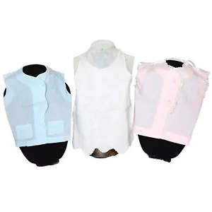 Vintage 1950s Mid Century 100% Cotton Set 2 Baby Shirts & 1 Slip Dress - Picture 1 of 14