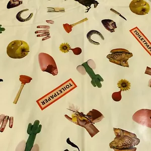 Seletti Wears Toiletpaper TP Pattern Vinyl Tablecloth 92x55 Inch - Picture 1 of 7