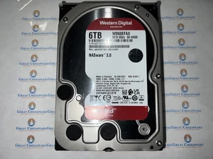 Western Digital WD60EFAX-68JH4N1 6TB WD Red NAS HDD 3.5" SATA TESTED! - Afbeelding 1 van 1