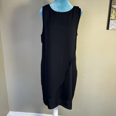 Kenneth Cole Women L Black Layered Shift dress Formal % to Labrador Rescue - Image 1 of 4