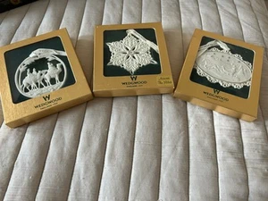 Collection Of 3 Wedgewood Fine Bone China Christmas Ornaments-Rare “Three Kings” - Picture 1 of 14