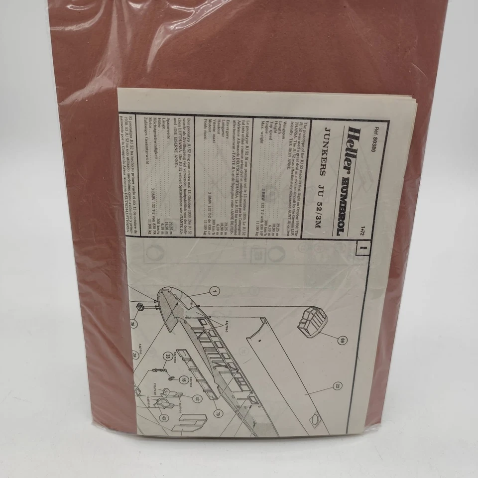 JUNKERS JU52/3M HELLER HUMBROL 80380 1/72 AEREO  MODELLINO - Immagine 1 di 2