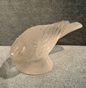 Kunstglas mattiert Kopf unten Spatz Figur 4,50" x 2,25" NEUWERTIG - Bild 1 von 10