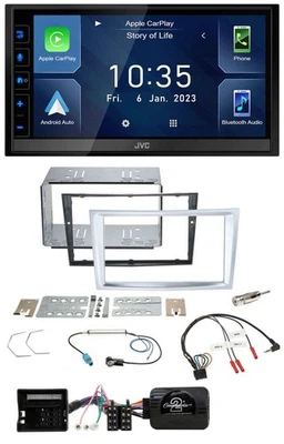 JVC DAB Bluetooth Lenkrad USB 2DIN Autoradio für Opel Zafira Astra H Corsa D mat - Bild 1 von 4