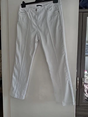 Ladies White Sequin Pocket Trousers By David Emanuel Size 16 - Image 1 of 4