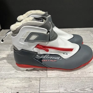 Salomon Siam 7 Pilot Women's Size US 8.5 Nordic Ski Boot Gray White Shoes - Picture 1 of 12