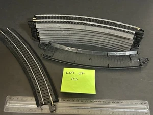 Bachmann HO Scale EZ Track LOT OF 10 CURVES Black Roadbed Clean Combine Shipping - Picture 1 of 4