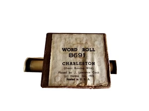 pLAYER PIANO MUSIC SCROLL WORD ROLL 8691 CHARLESTON IN BOX HARMS 1923 neocurio - Picture 1 of 9