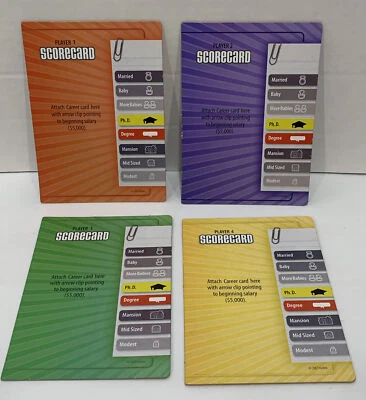 game of life twist and turns replacement Scorecards Parts Score Card - Image 1 of 4