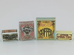 Casa de muñecas miniaturas escala 1:12 4 x cajas de productos de bebidas (de colección) - Imagen 1 de 7