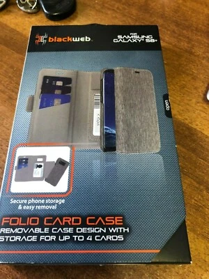 Blackweb Folio Case for Samsung Galaxy S8+ !! Phone Case with Card Storage Grey - Image 1 of 4