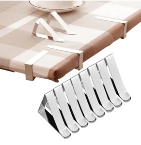 16X Steel Table Cloth Cover Tablecloth Holder Clips Metal Pegs Picnic Prom UK - Picture 1 of 4