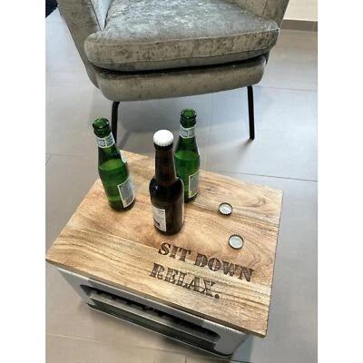 Bierkistensitz Mangoholz Getränkekistensitz Sitzauflage Bierkastensitz 41x30x2cm - Bild 1 von 4