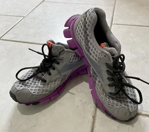 Reebok Real Flex Smooth Flex - Women's Size 6 J95754 Purple Gray 👟💜🧡 - Picture 1 of 9
