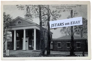 1937 1940s LANCASTER, VA, LANCASTER COUNTY COURTHOUSE COURT and JAIL POSTCARD - Picture 1 of 2